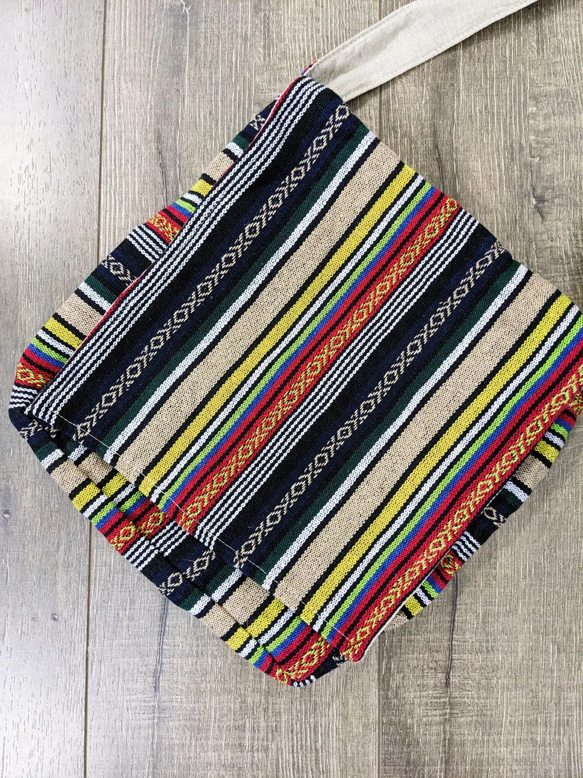 Large Cotton Gheri Flap Over Bag