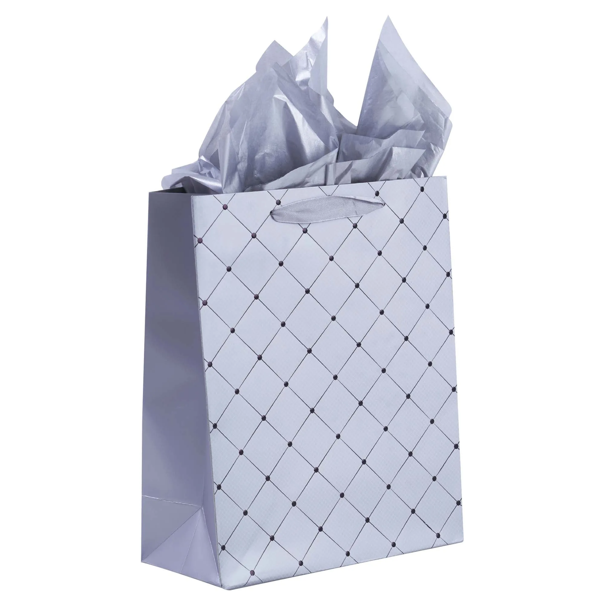 Large Fishnet Diamond Hot Stamp Bag, 4 Colors