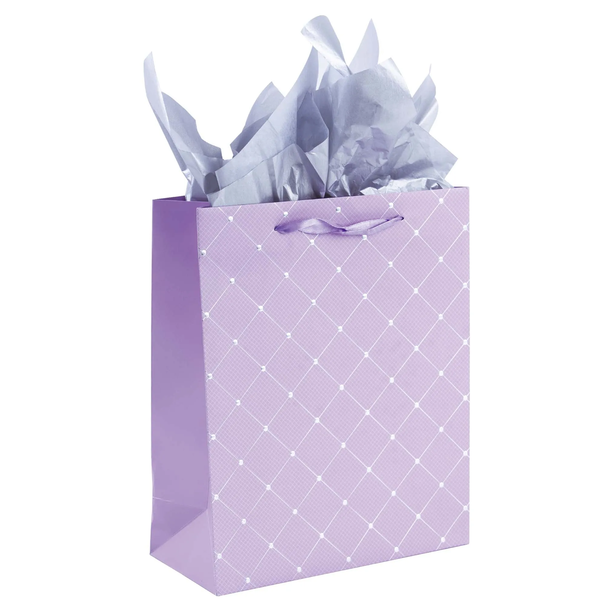 Large Fishnet Diamond Hot Stamp Bag, 4 Colors