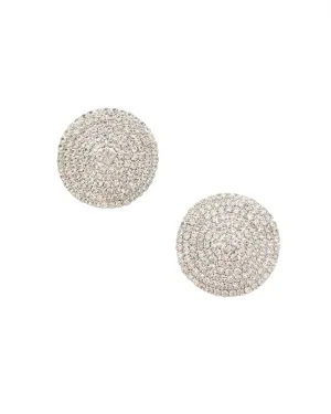 Large Round Crystal Earrings