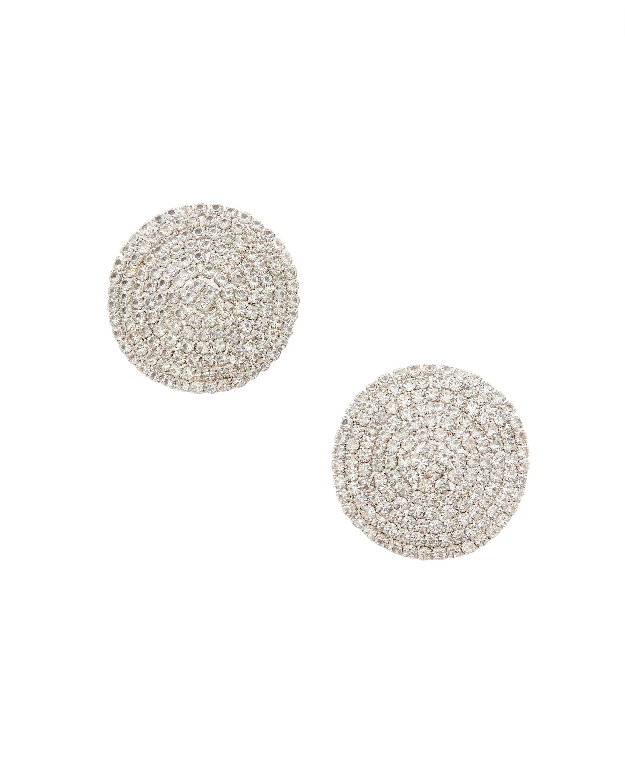 Large Round Crystal Earrings