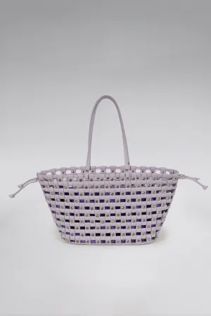 Large Weave Crescent Beach Bag