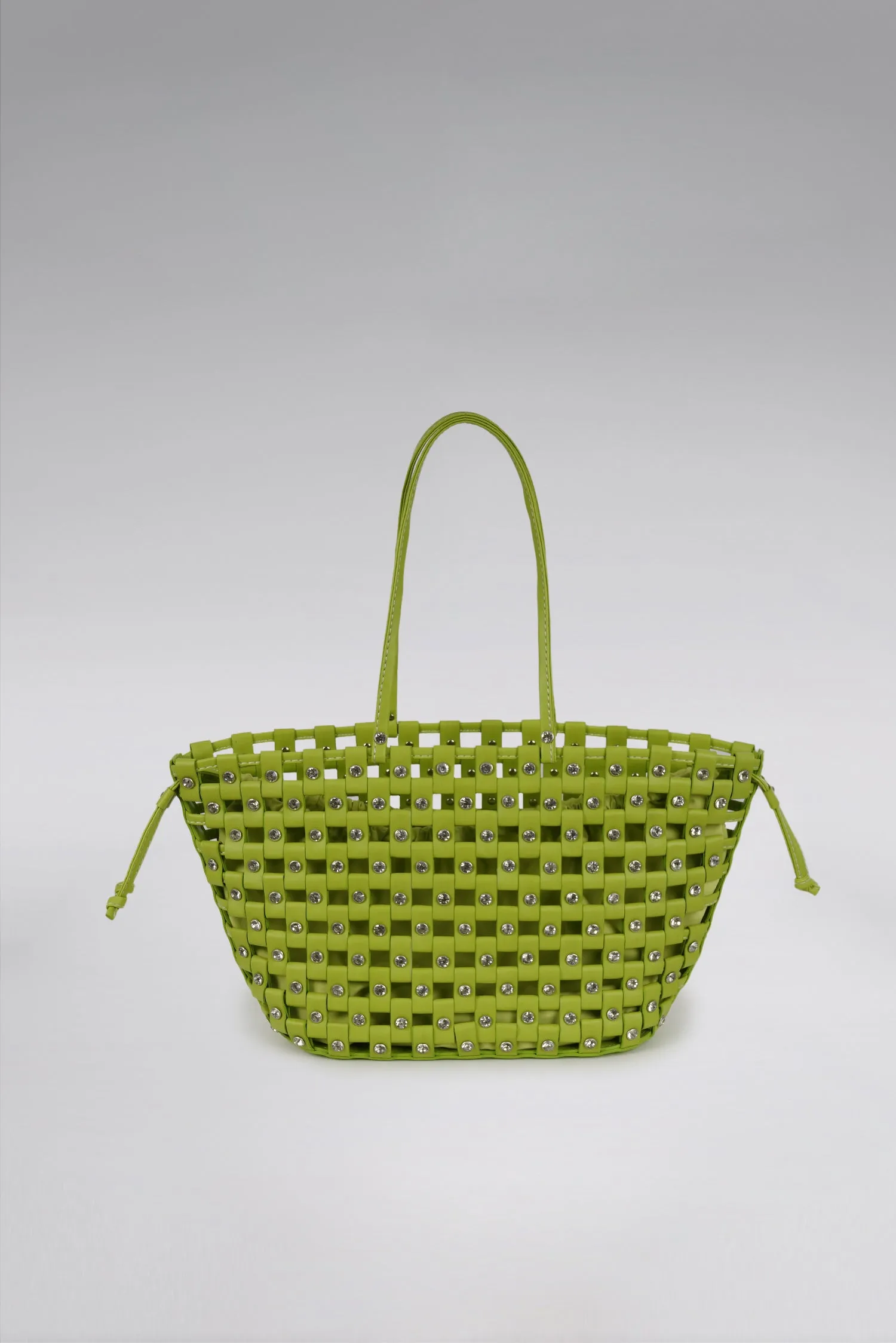 Large Weave Crescent Beach Bag