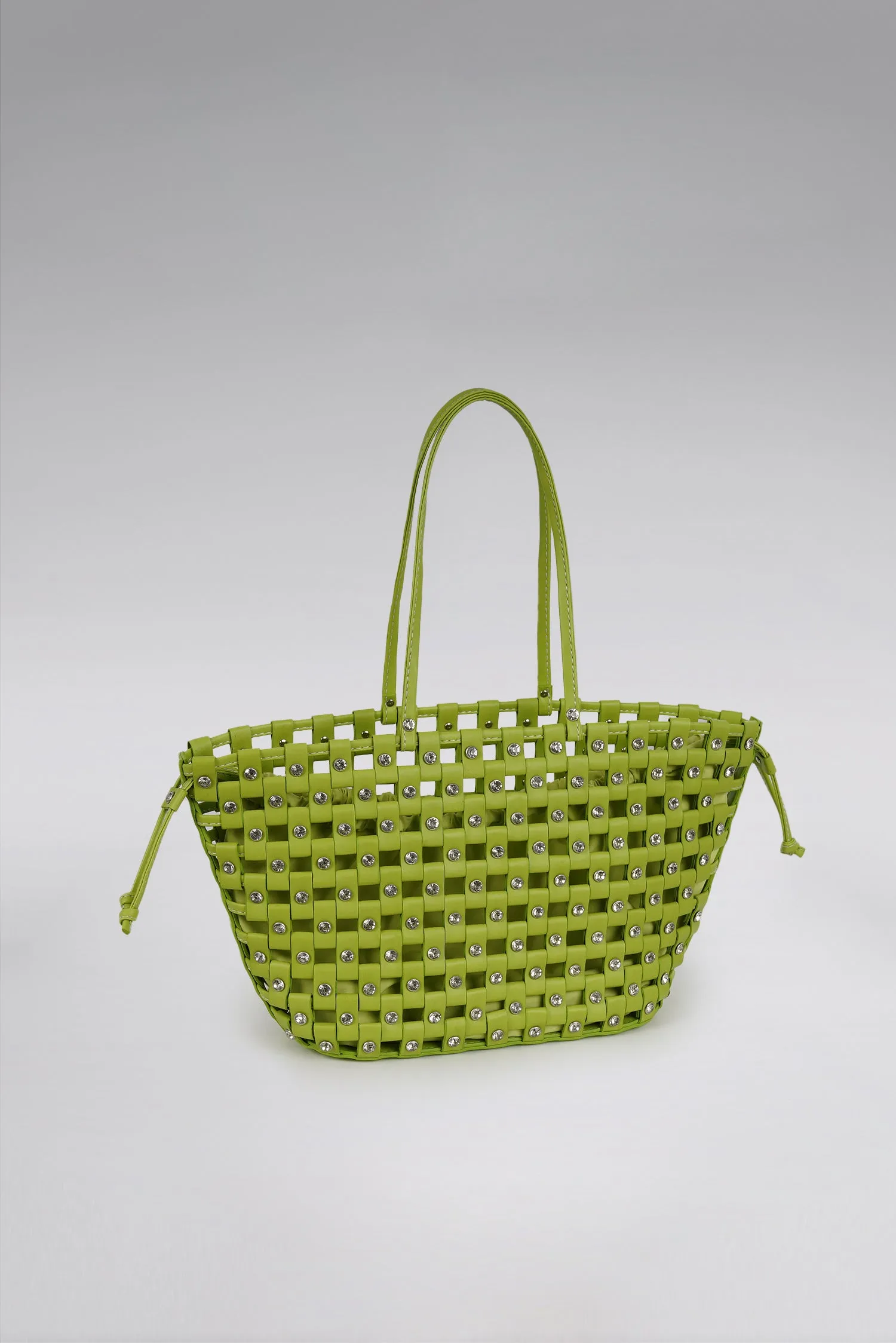 Large Weave Crescent Beach Bag
