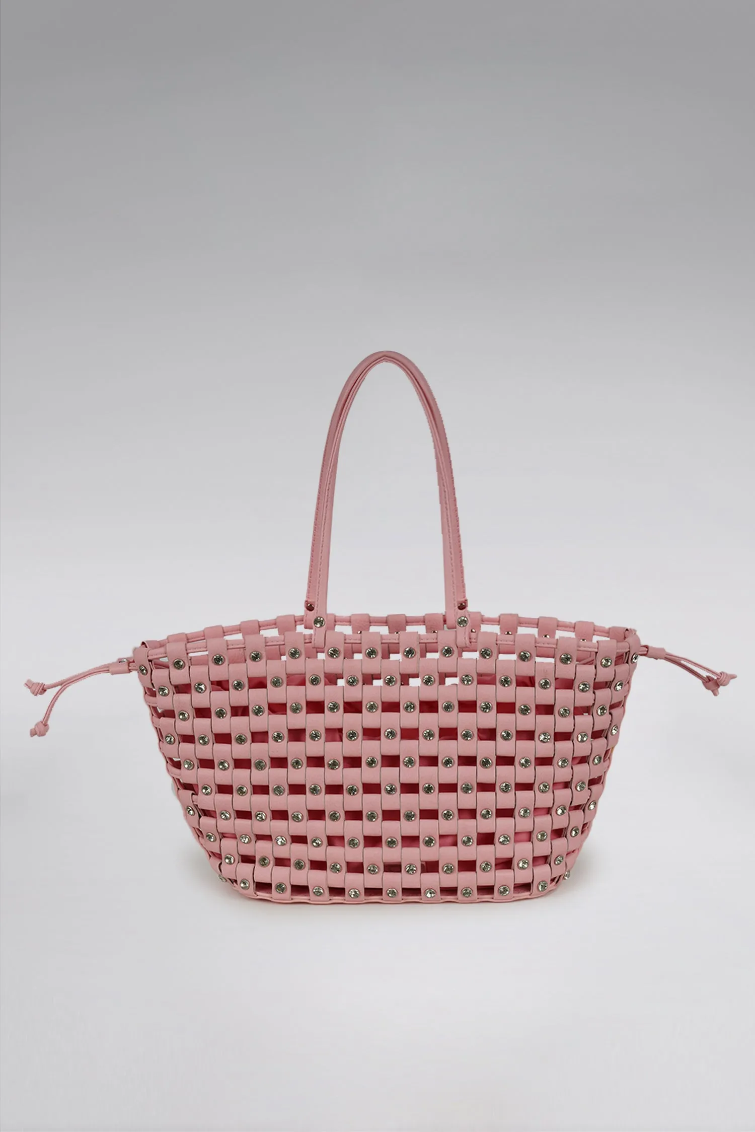 Large Weave Crescent Beach Bag