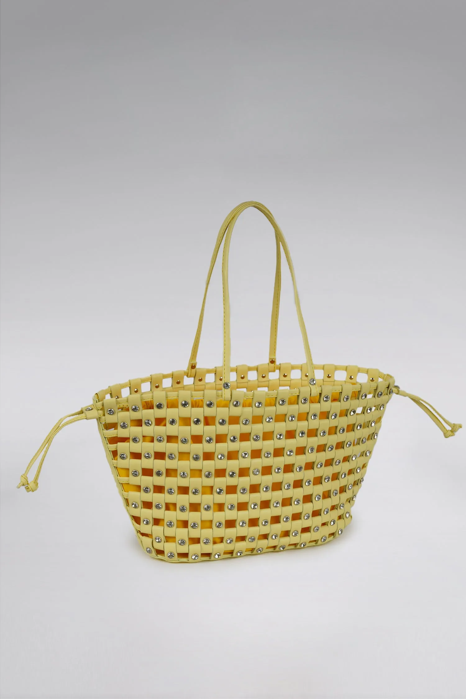 Large Weave Crescent Beach Bag