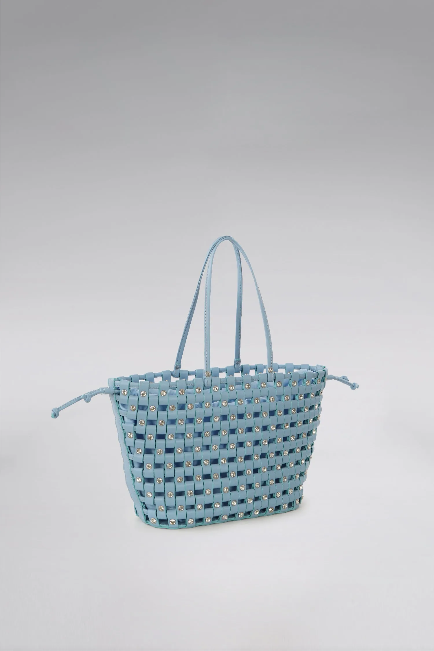 Large Weave Crescent Beach Bag