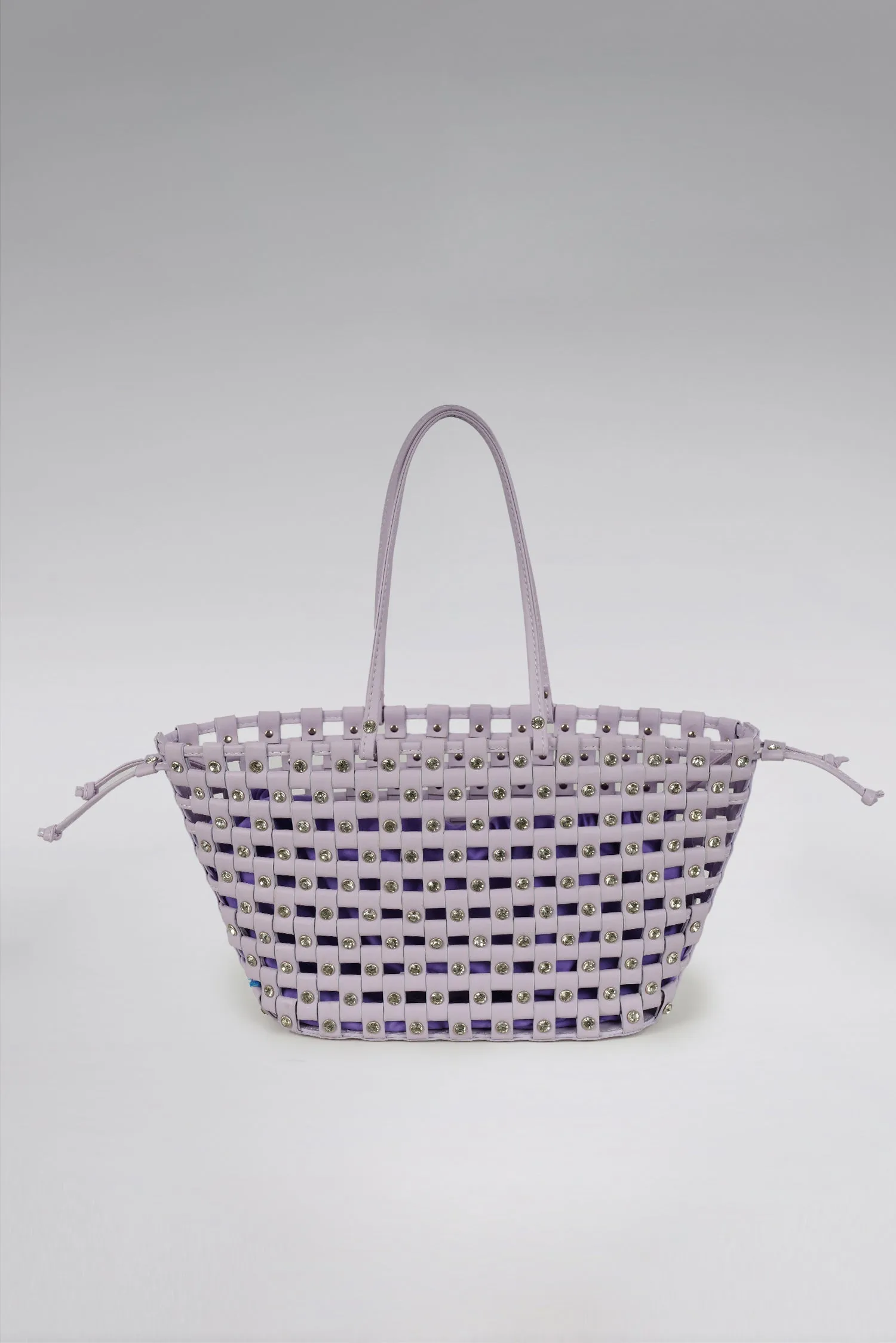 Large Weave Crescent Beach Bag