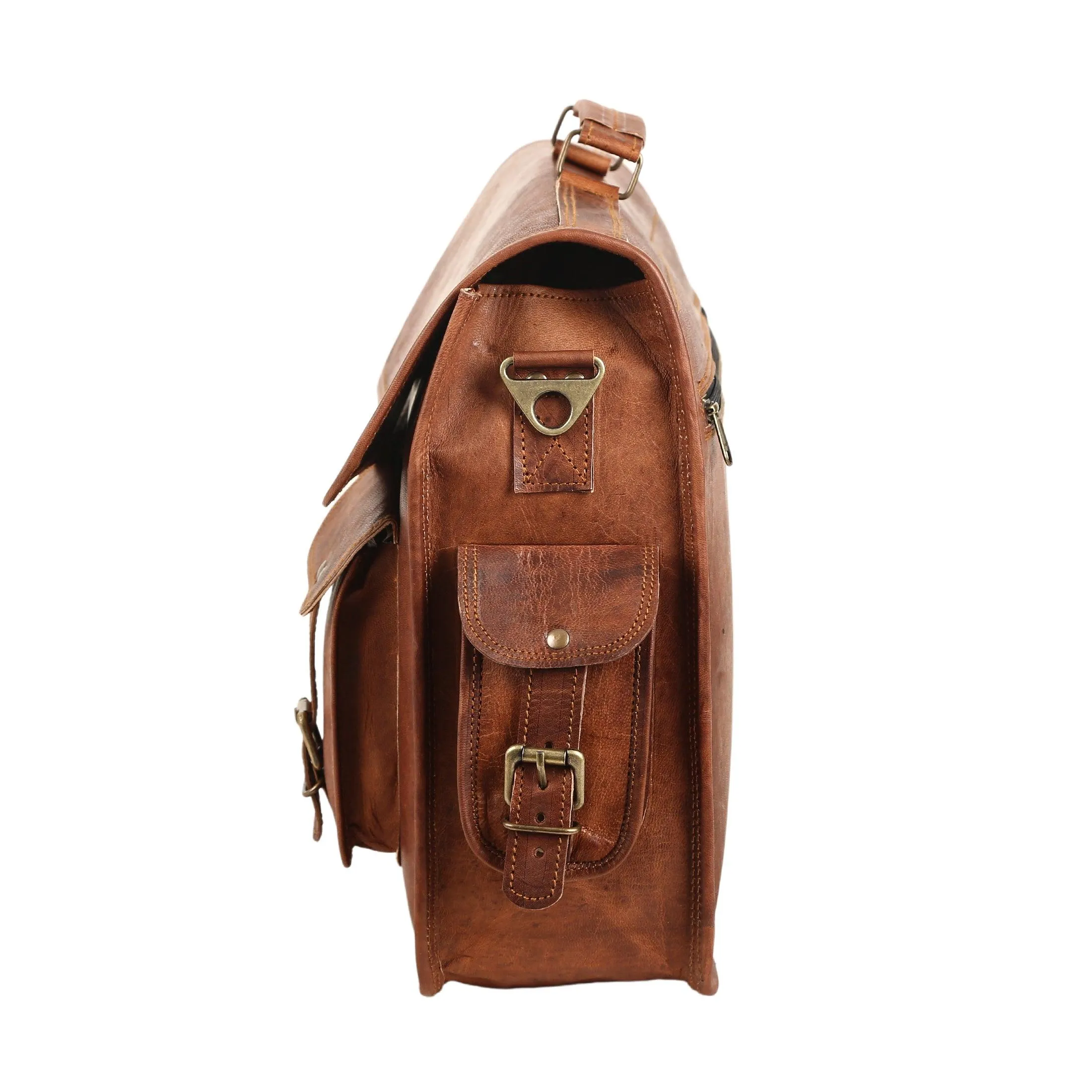 Leather Briefcase Laptop bag 18 inch Handmade Messenger Bags Best Satchel