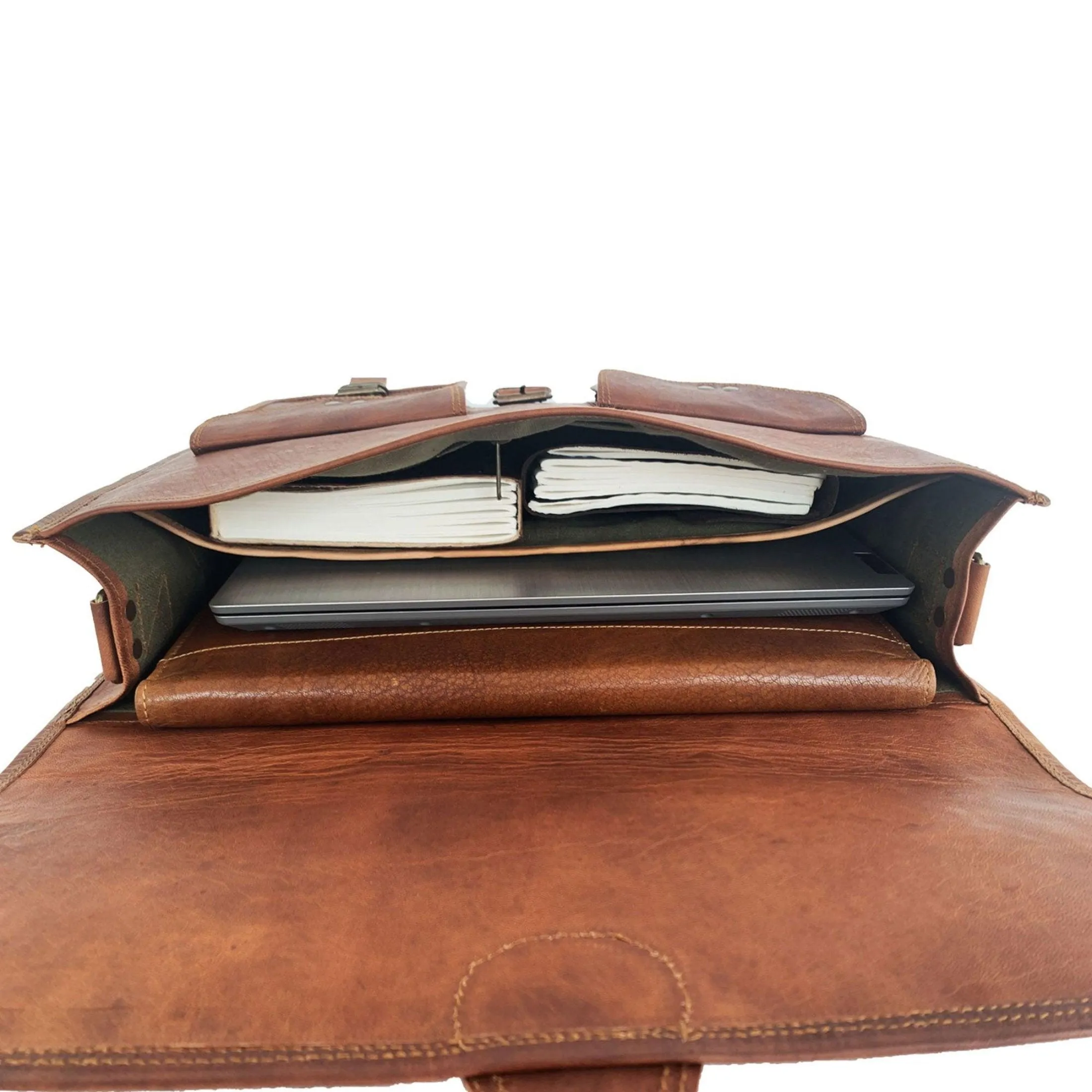 Leather Briefcase Laptop bag 18 inch Handmade Messenger Bags Best Satchel