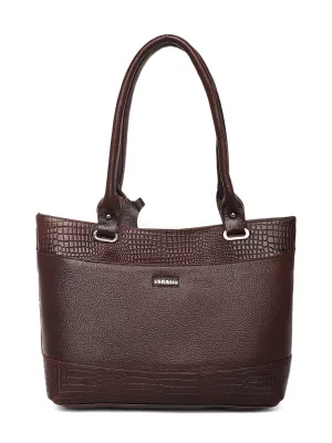 Leather Brown Office Bags for women LHB1042