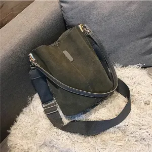 Leather Buckle Shoulder Messenger Bag