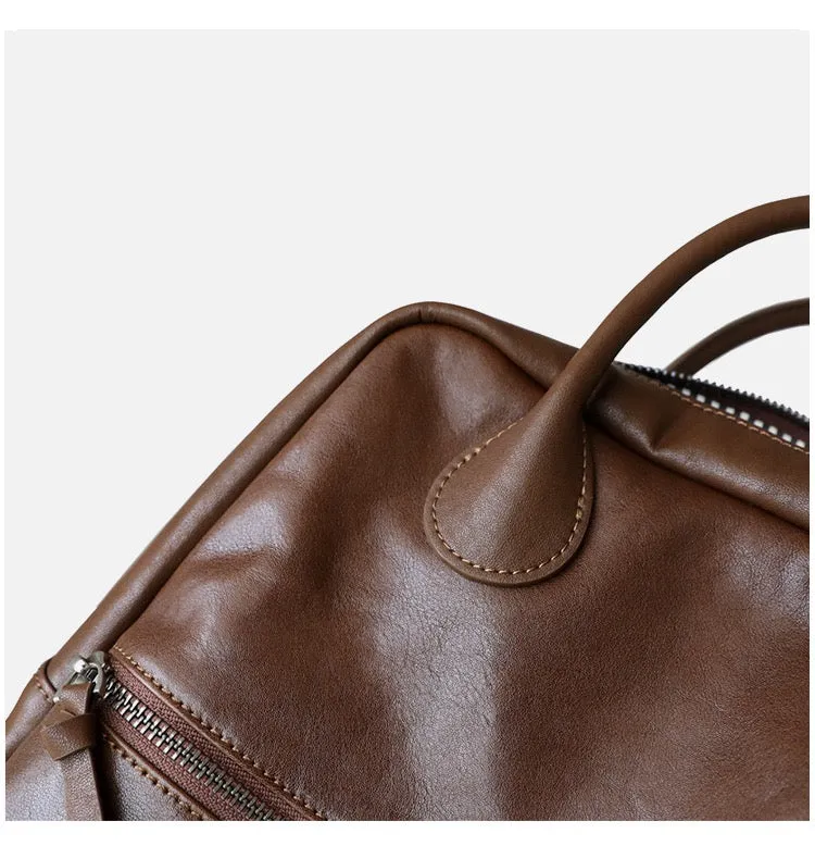 Leather Top-handle Shoulder Bag Multi Wear Backpack