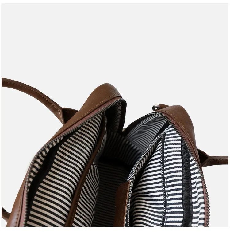 Leather Top-handle Shoulder Bag Multi Wear Backpack