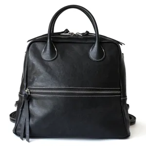Leather Top-handle Shoulder Bag Multi Wear Backpack