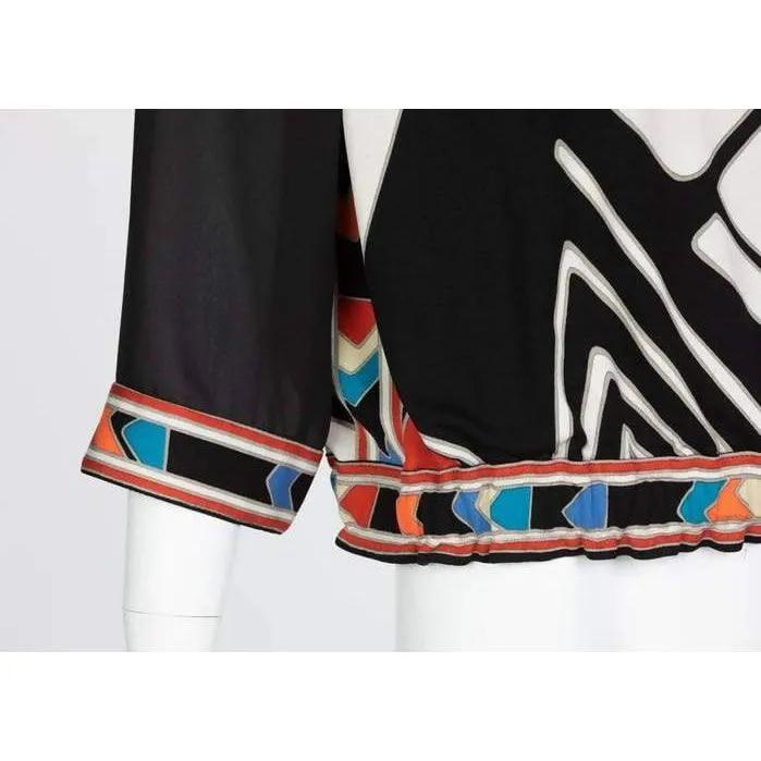 LEONARD PARIS Multicolored Printed Silk Blouse | Size S/M