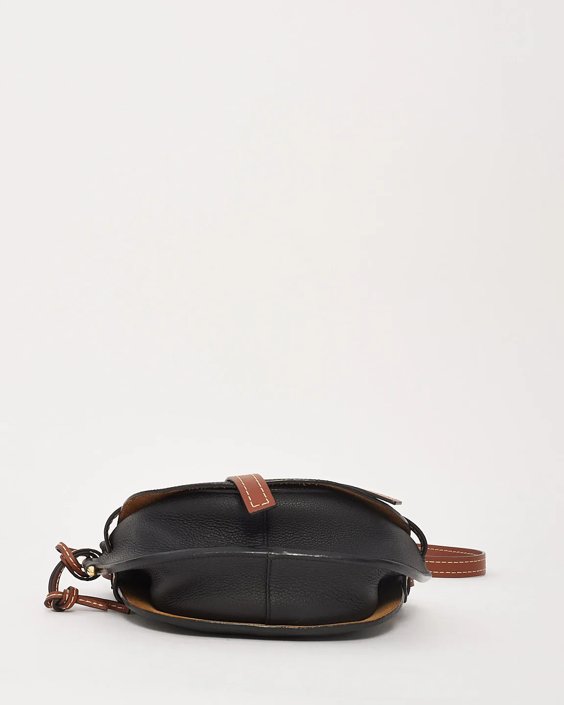 Loewe Black and Brown Soft Calfskin Small Gate Crossbody Bag