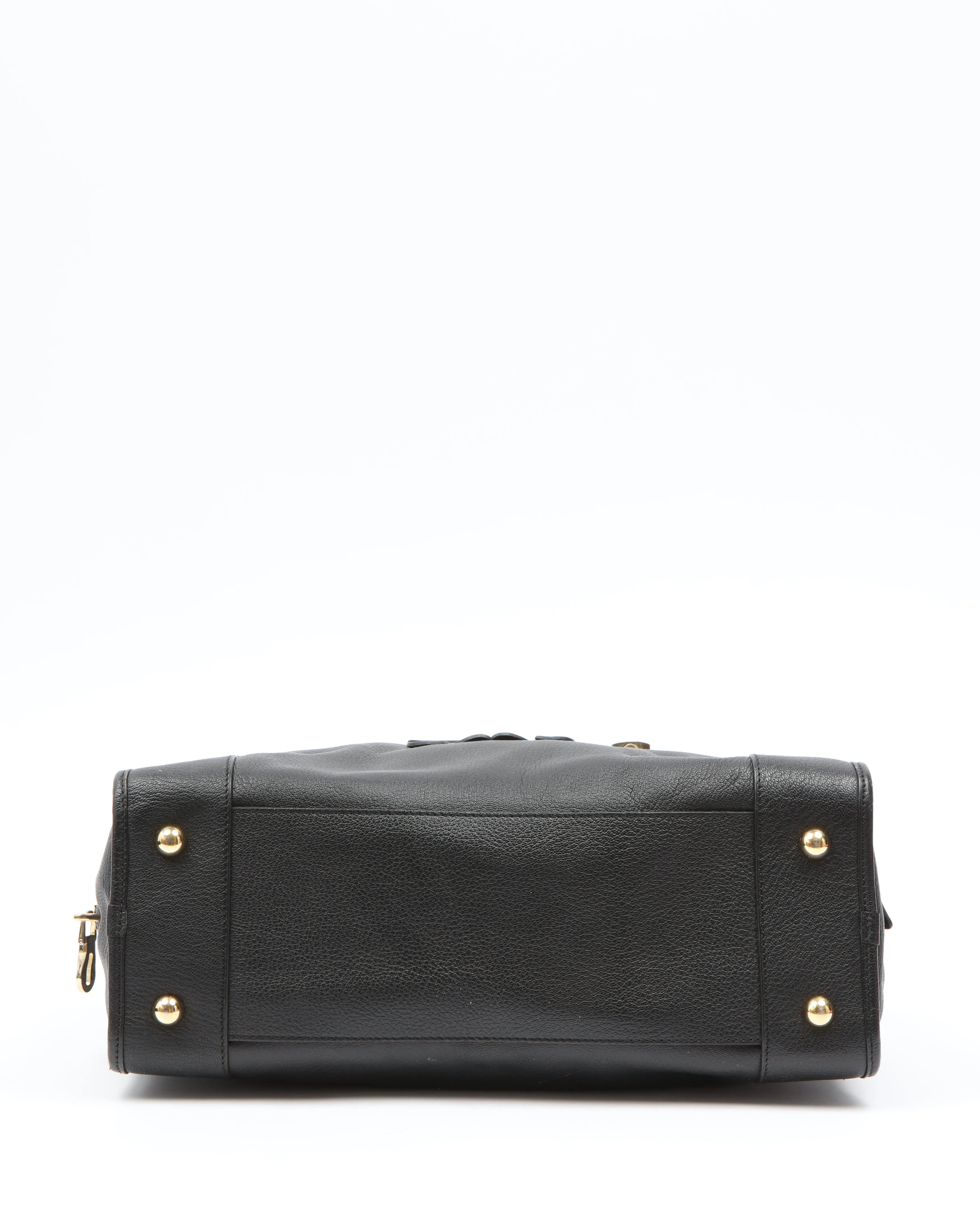 Loewe Black Leather Amazona 36 Top Handle Bag