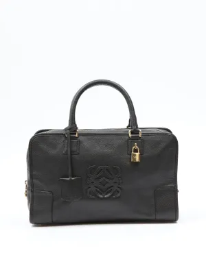 Loewe Black Leather Amazona 36 Top Handle Bag