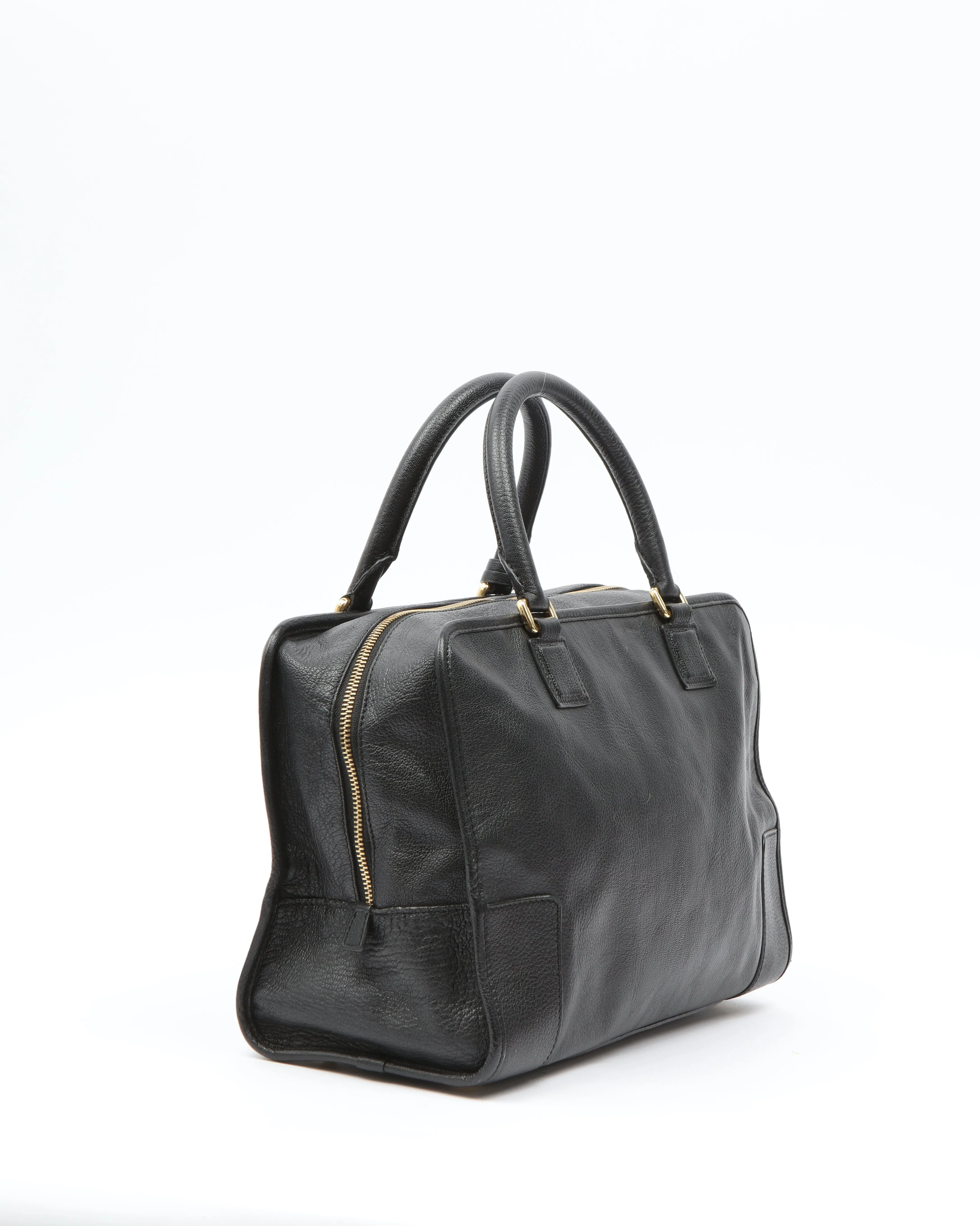 Loewe Black Leather Amazona 36 Top Handle Bag