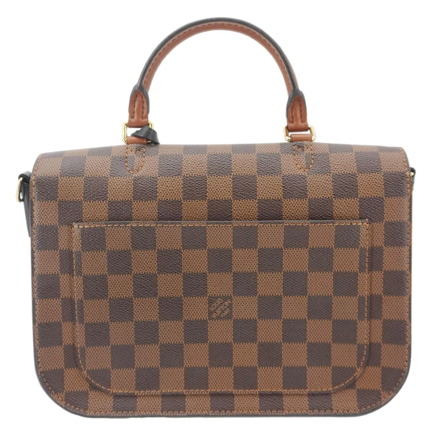 LOUIS VUITTON Beaumarchais Damier Ebene Shoulder Bag Brown
