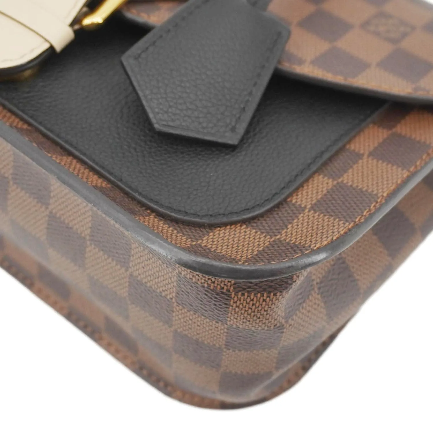 LOUIS VUITTON Beaumarchais Damier Ebene Shoulder Bag Brown
