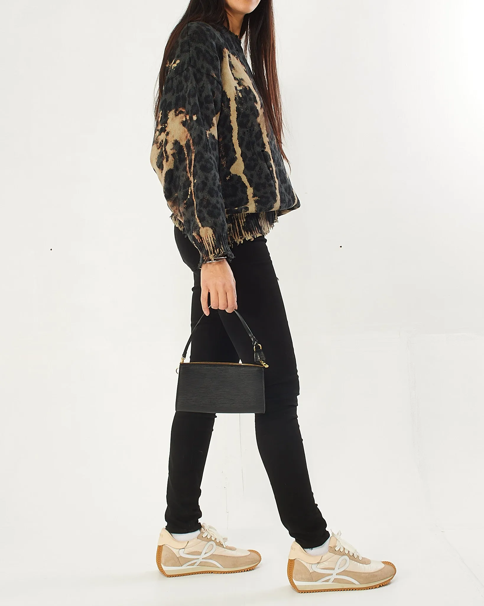 Louis Vuitton Black Epi Leather Pochette Shoulder Bag