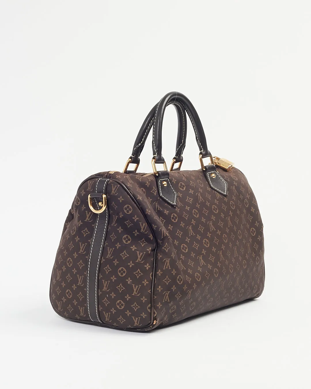 Louis Vuitton Brown Monogram Mini Lin Speedy Bandouliere 30 Bag