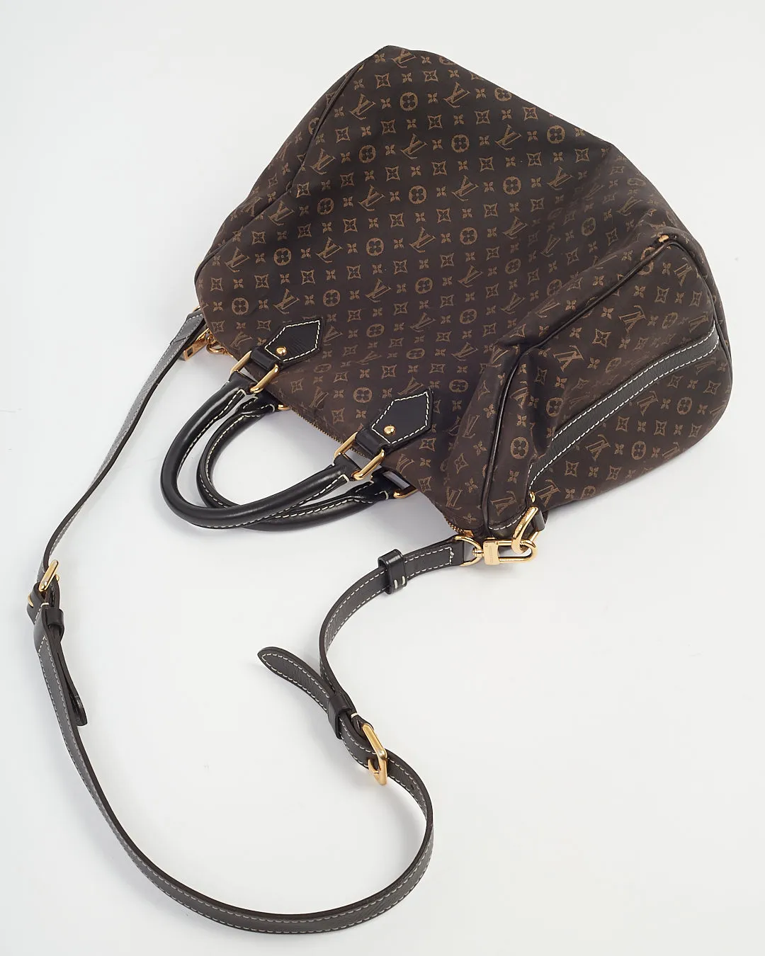 Louis Vuitton Brown Monogram Mini Lin Speedy Bandouliere 30 Bag