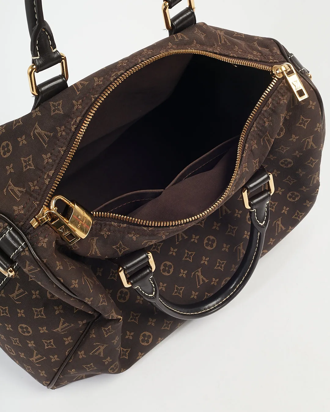 Louis Vuitton Brown Monogram Mini Lin Speedy Bandouliere 30 Bag