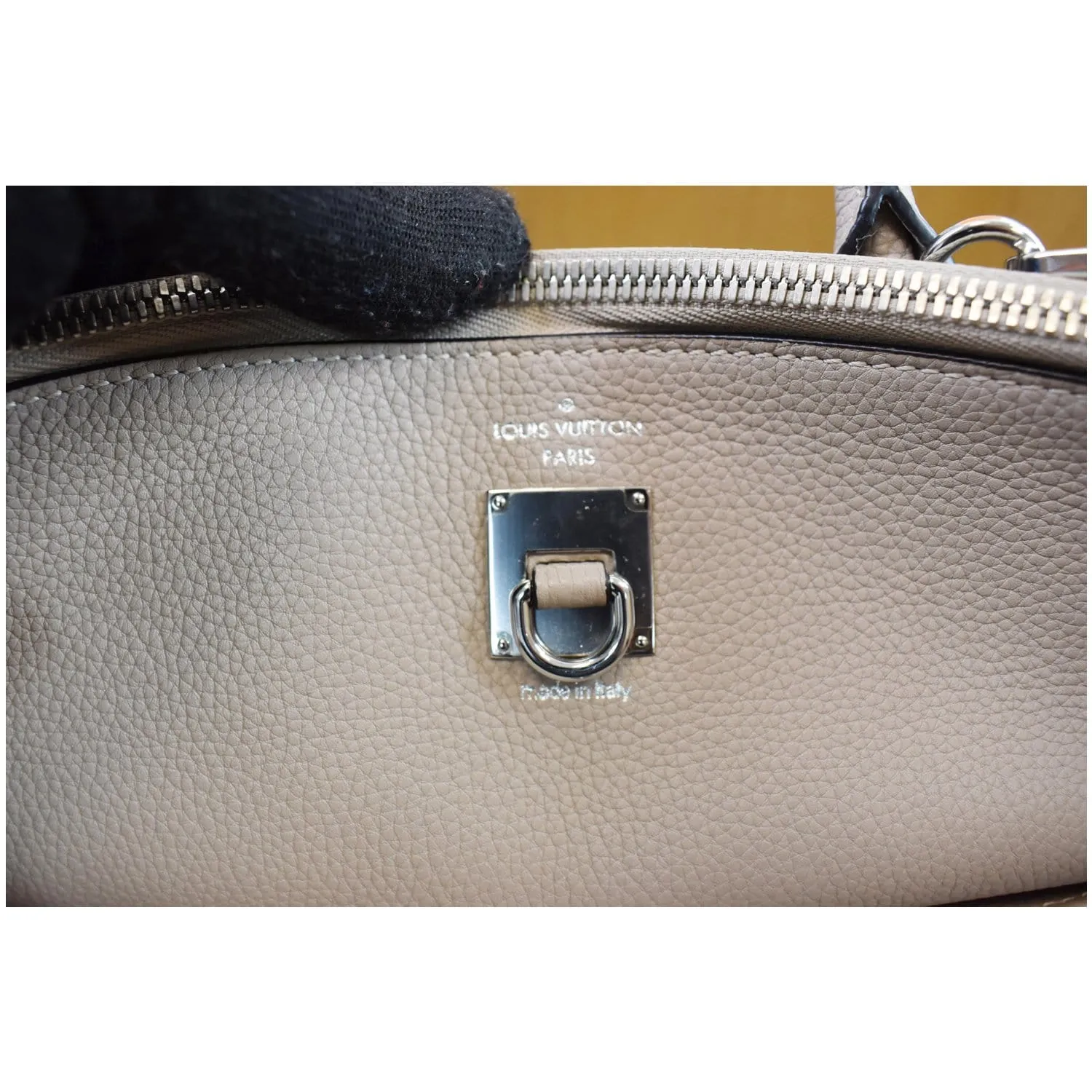 LOUIS VUITTON City Steamer MM Leather Shoulder Bag Grey