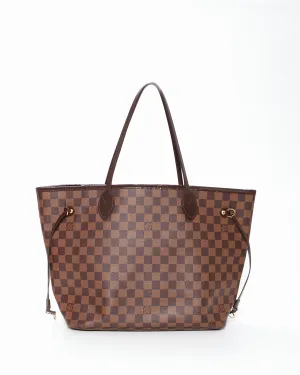 Louis Vuitton Damier Ebene Canvas Neverful MM Tote Bag