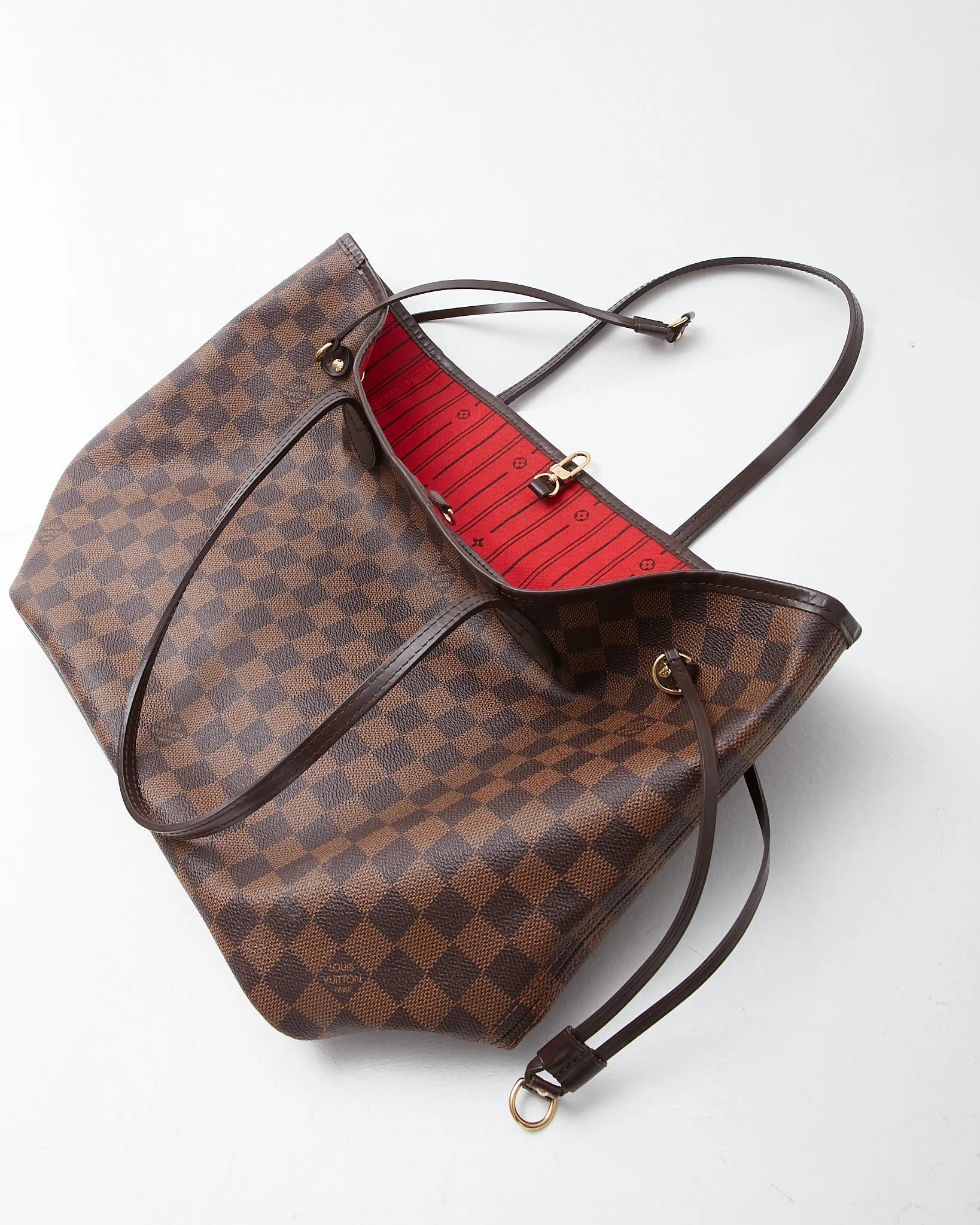 Louis Vuitton Damier Ebene Canvas Neverful MM Tote Bag