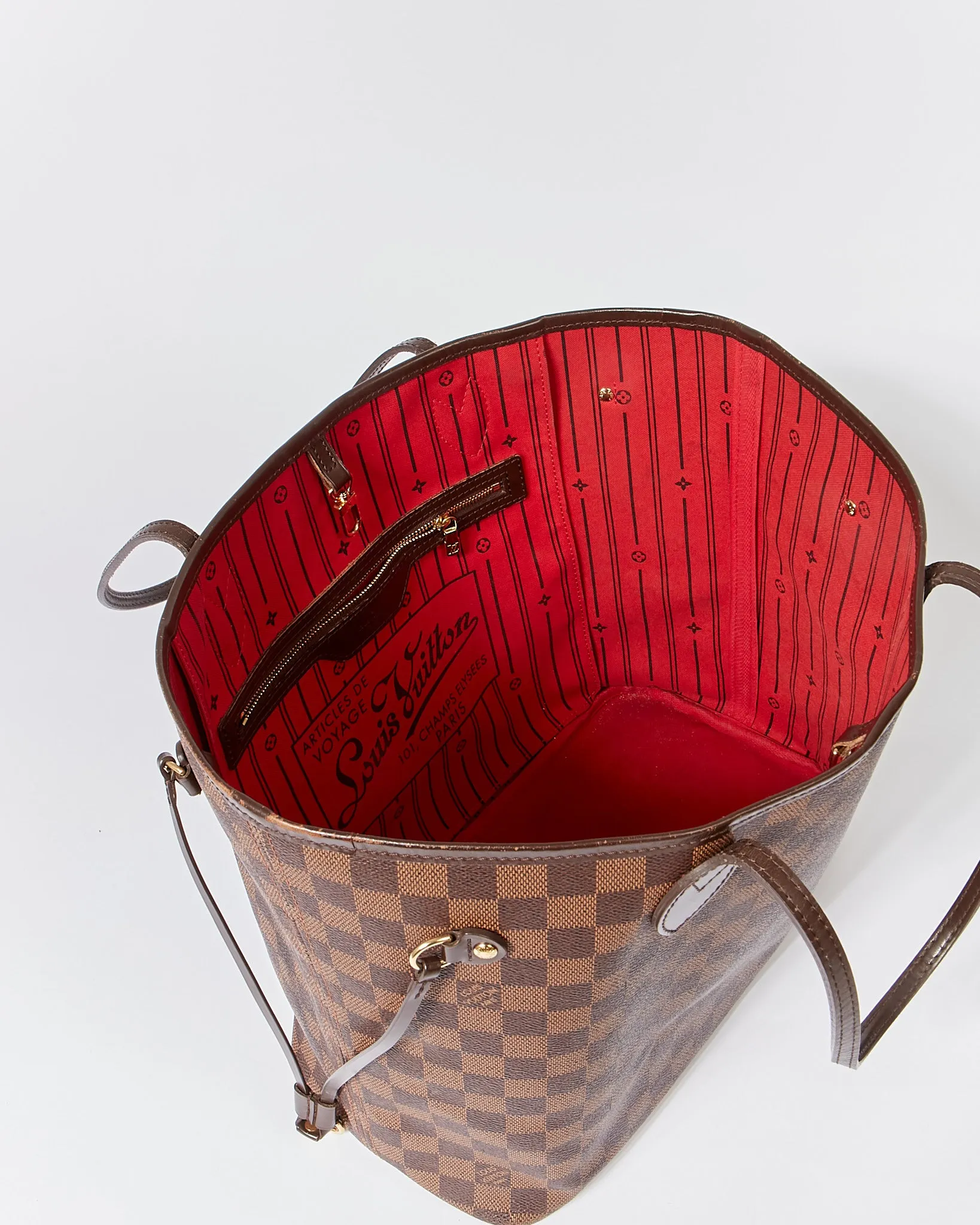 Louis Vuitton Damier Ebene Canvas Neverfull MM Tote Bag