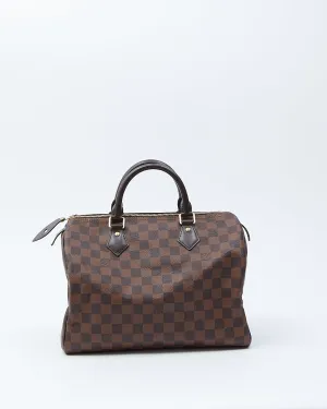 Louis Vuitton Damier Ebene Canvas Speedy 30 Bag