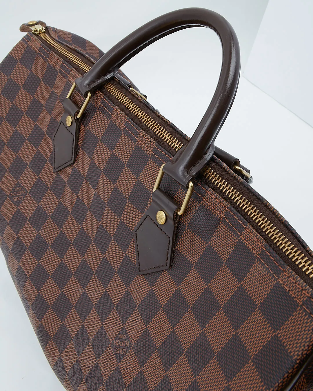 Louis Vuitton Damier Ebene Canvas Speedy 35 Bag