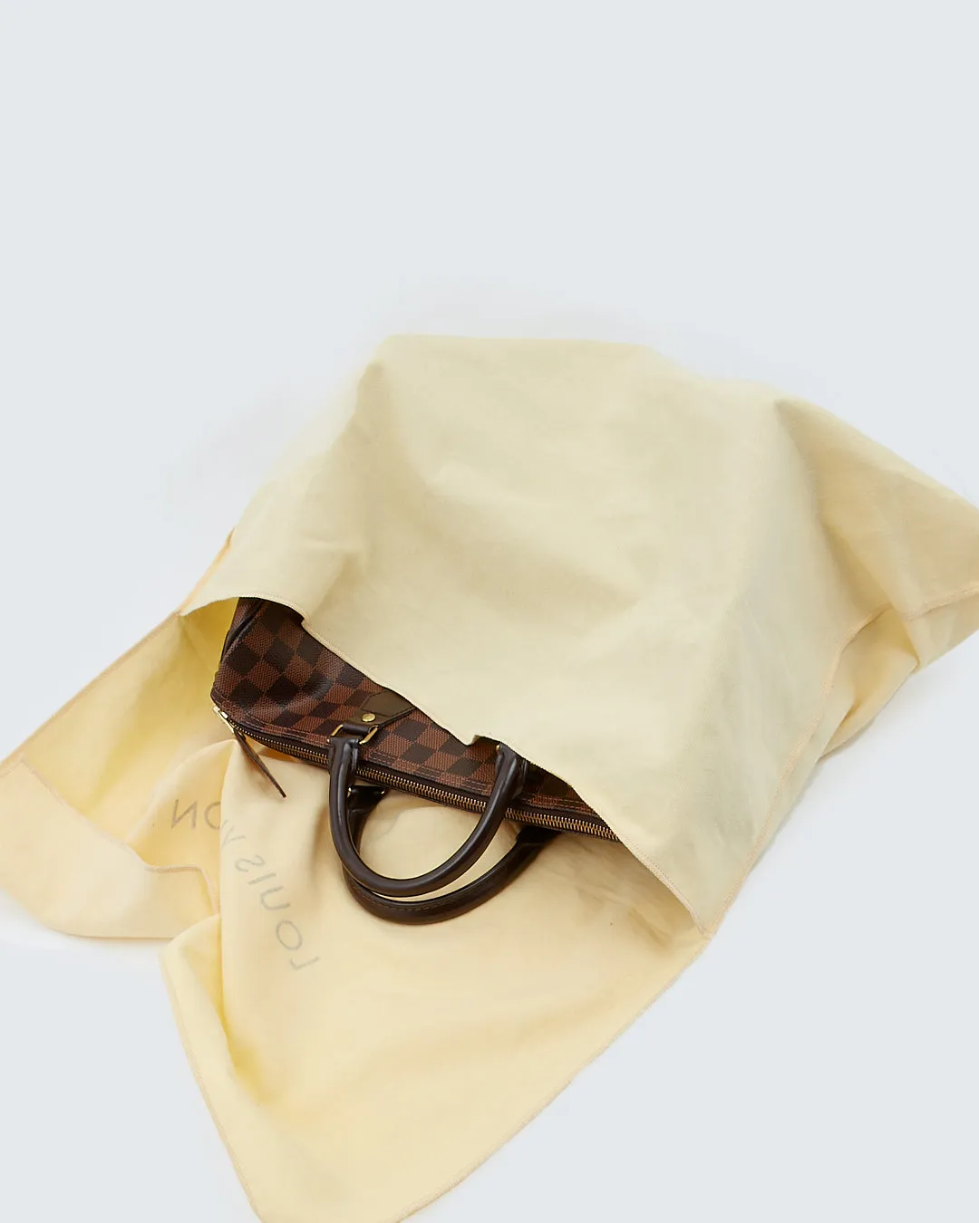 Louis Vuitton Damier Ebene Canvas Speedy 35 Bag