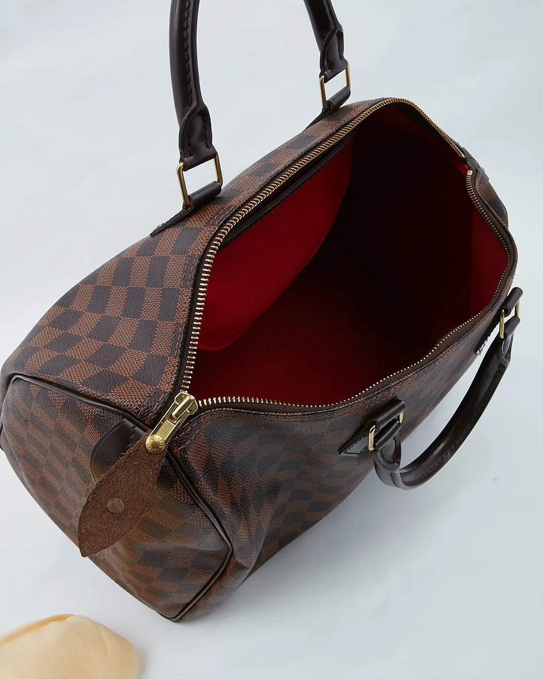 Louis Vuitton Damier Ebene Canvas Speedy 35 Bag