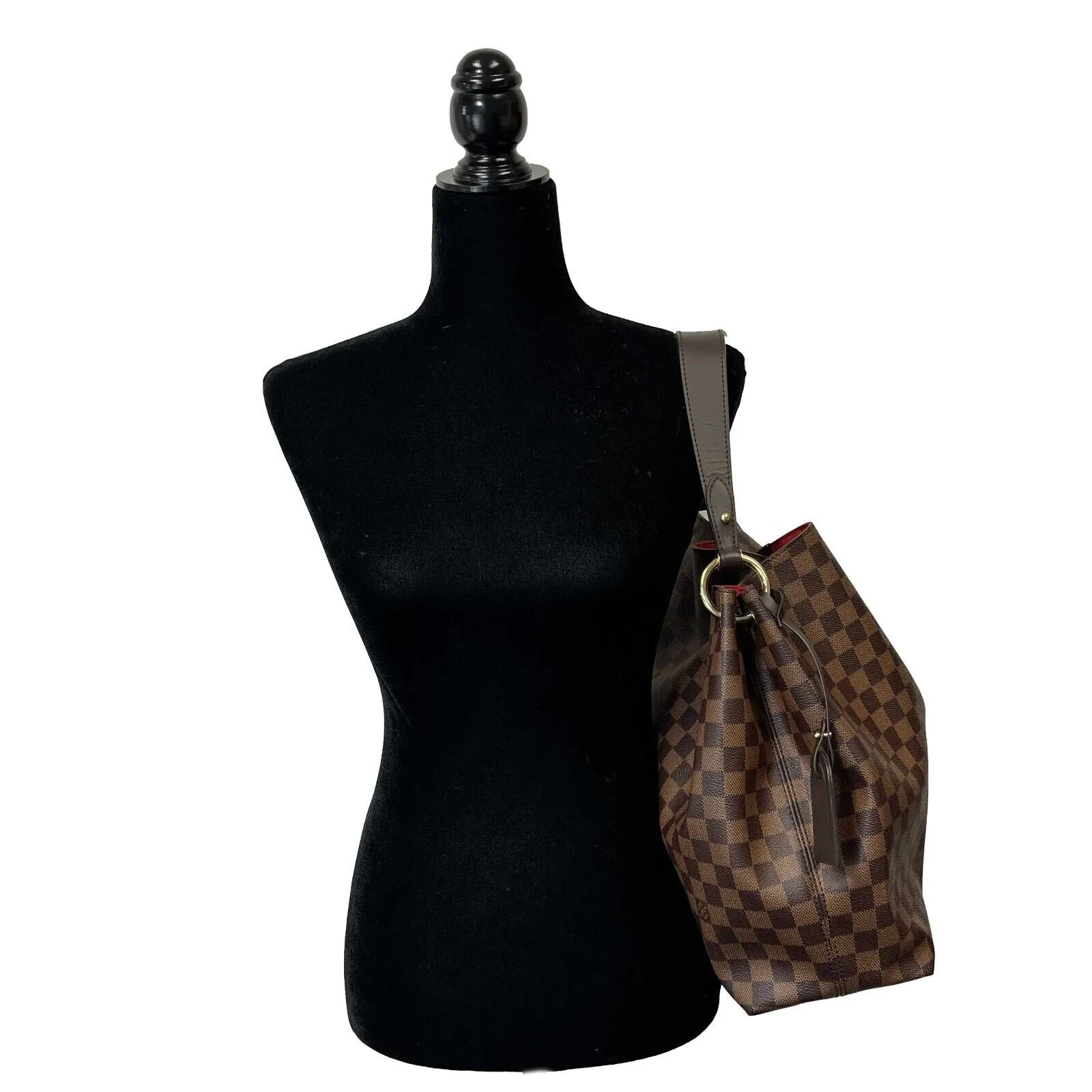 Louis Vuitton - Damier Ebene Graceful MM Monogram - Brown Hobo / Shoulder Bag