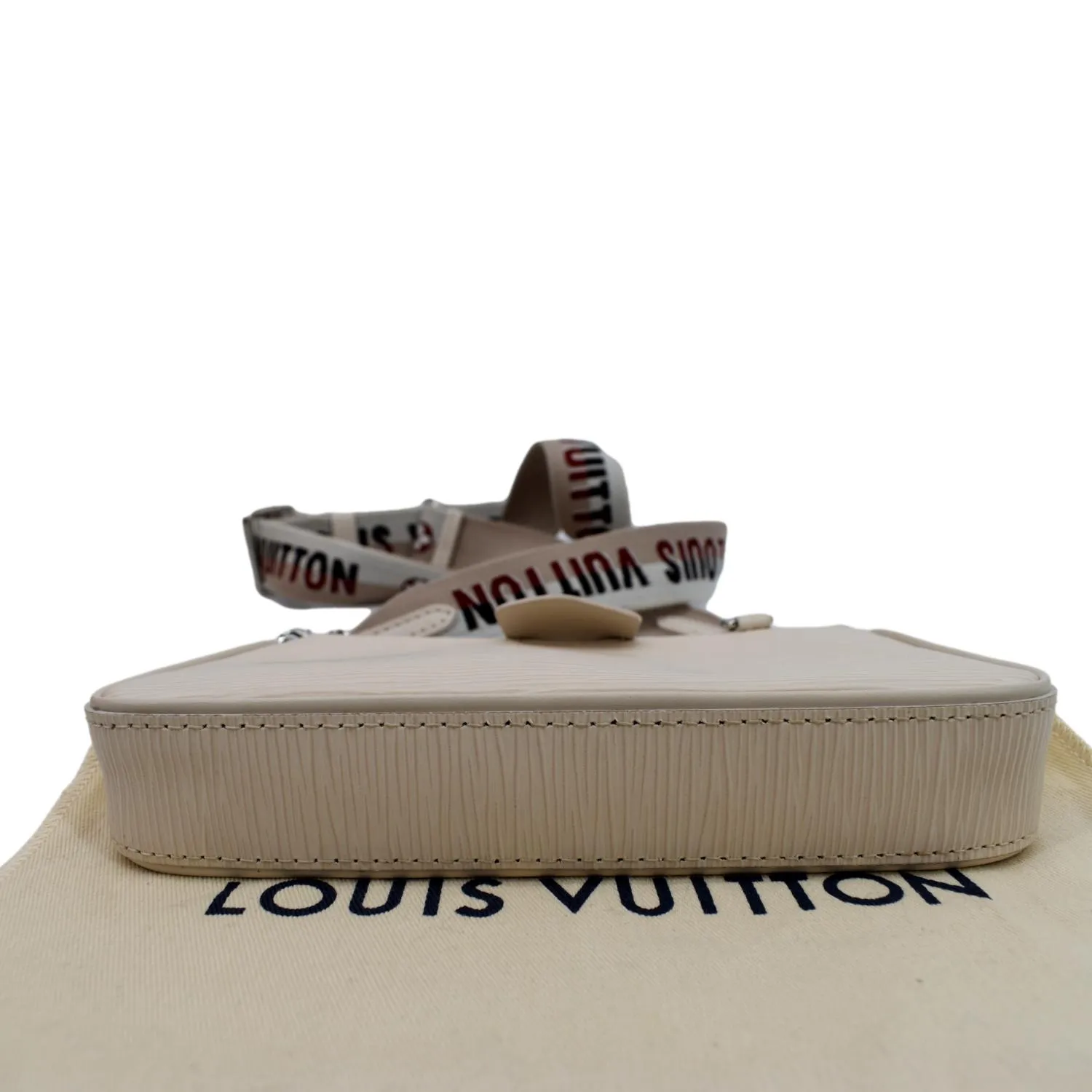 LOUIS VUITTON Easy Pouch On Strap Epi Leather Shoulder Bag Cream