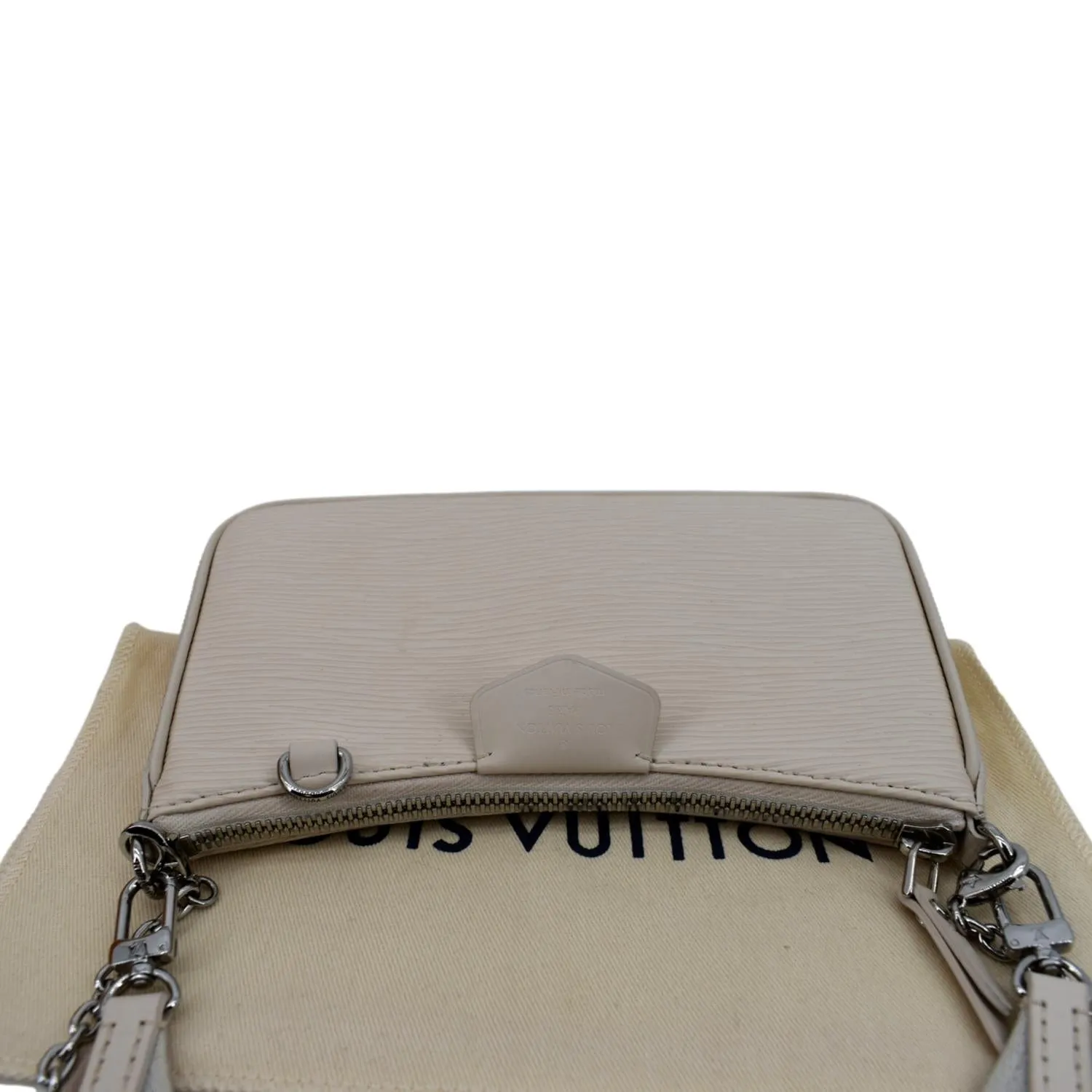 LOUIS VUITTON Easy Pouch On Strap Epi Leather Shoulder Bag Cream