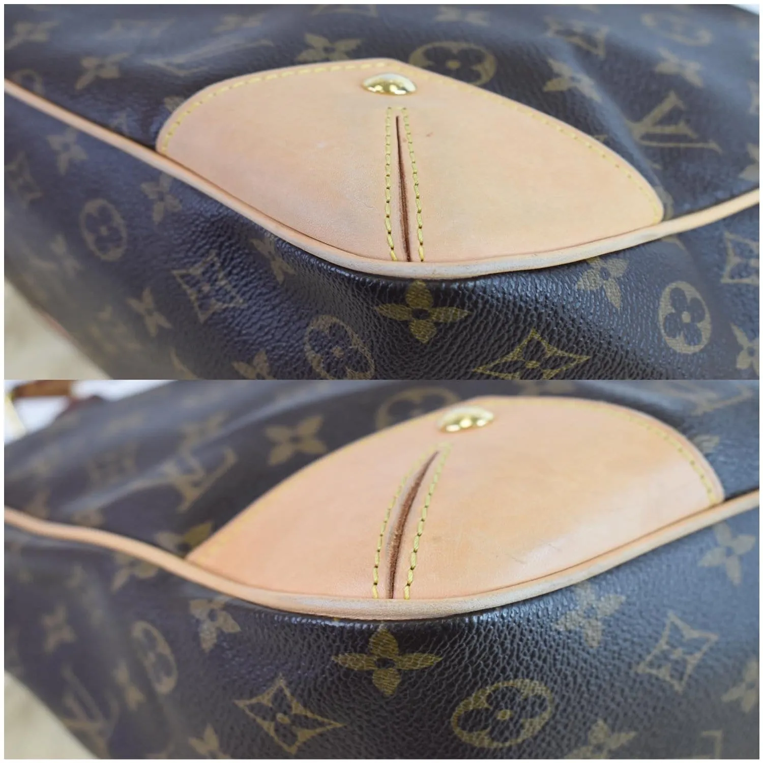 LOUIS VUITTON Estrela MM Monogram Canvas Shoulder Bag Brown