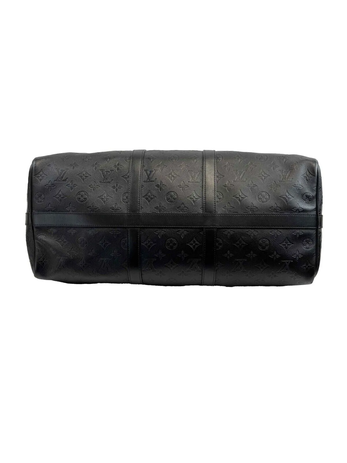 Louis Vuitton - Excellent - Keepall Bandoulière 50 - Black Duffle w/ Strap