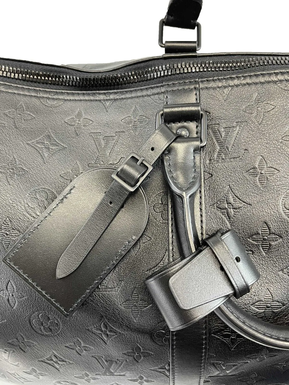 Louis Vuitton - Excellent - Keepall Bandoulière 50 - Black Duffle w/ Strap