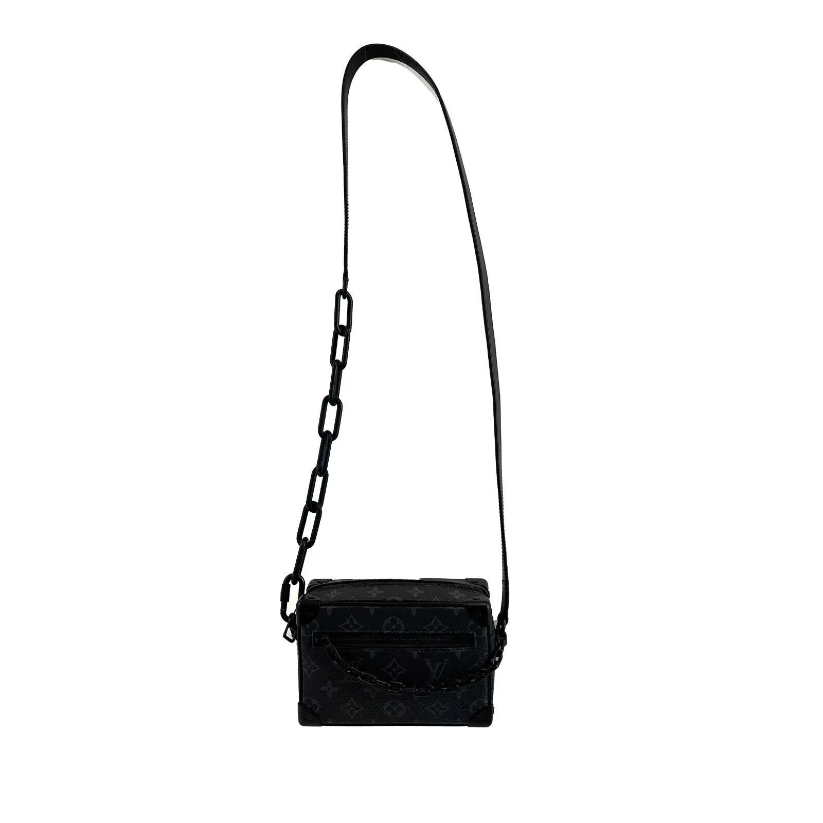 Louis Vuitton Excellent Mini Soft Trunk Monogram Eclipse Black Handbag