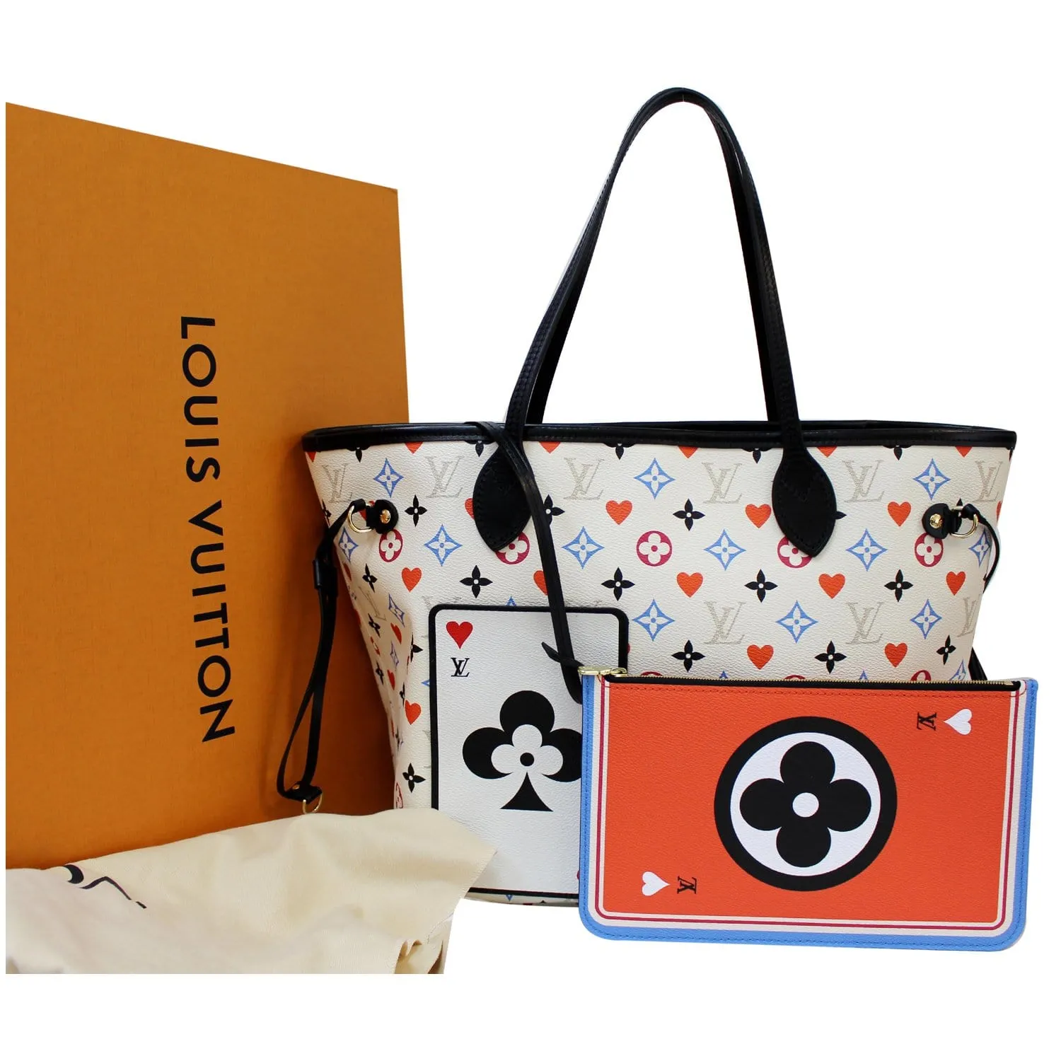 LOUIS VUITTON Game On Neverfull Monogram Canvas Shoulder Bag White