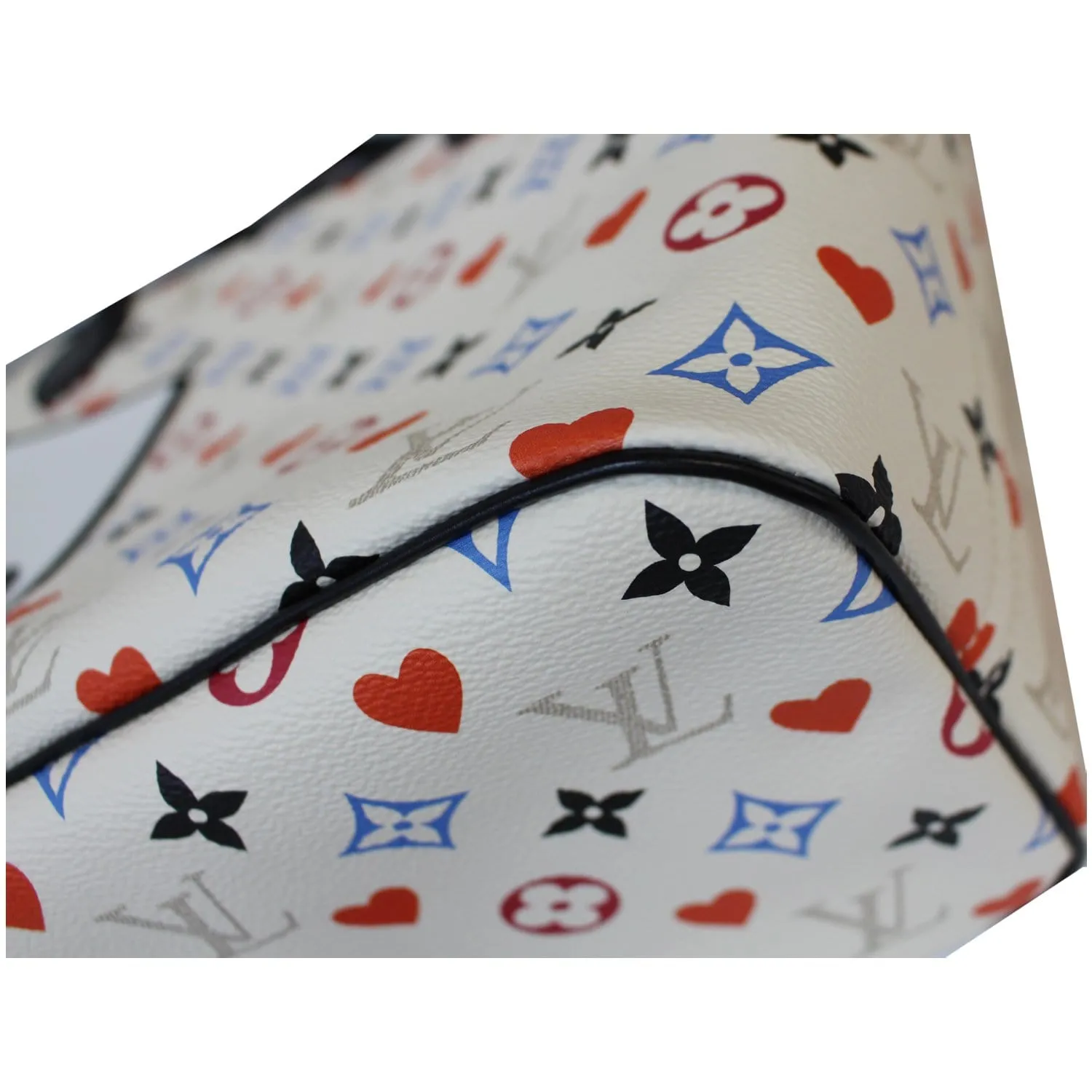 LOUIS VUITTON Game On Neverfull Monogram Canvas Shoulder Bag White