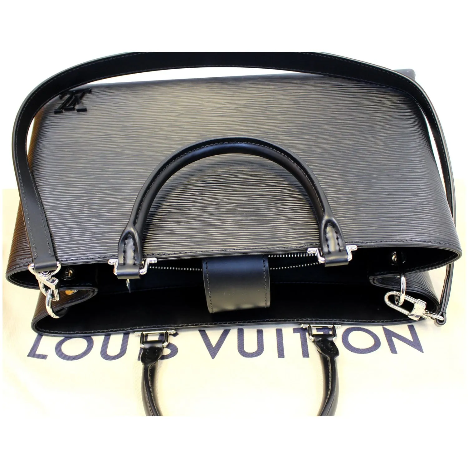 LOUIS VUITTON Kleber PM Epi Leather Shoulder Bag Black