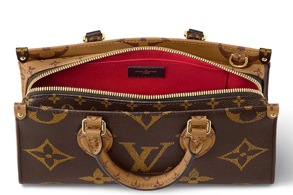 LOUIS VUITTON M46653 ONTHEGO EAST WEST MONOGRAM REVERSE WITH ROUND POUCH & STRAP, WITH DUST COVER & BOX