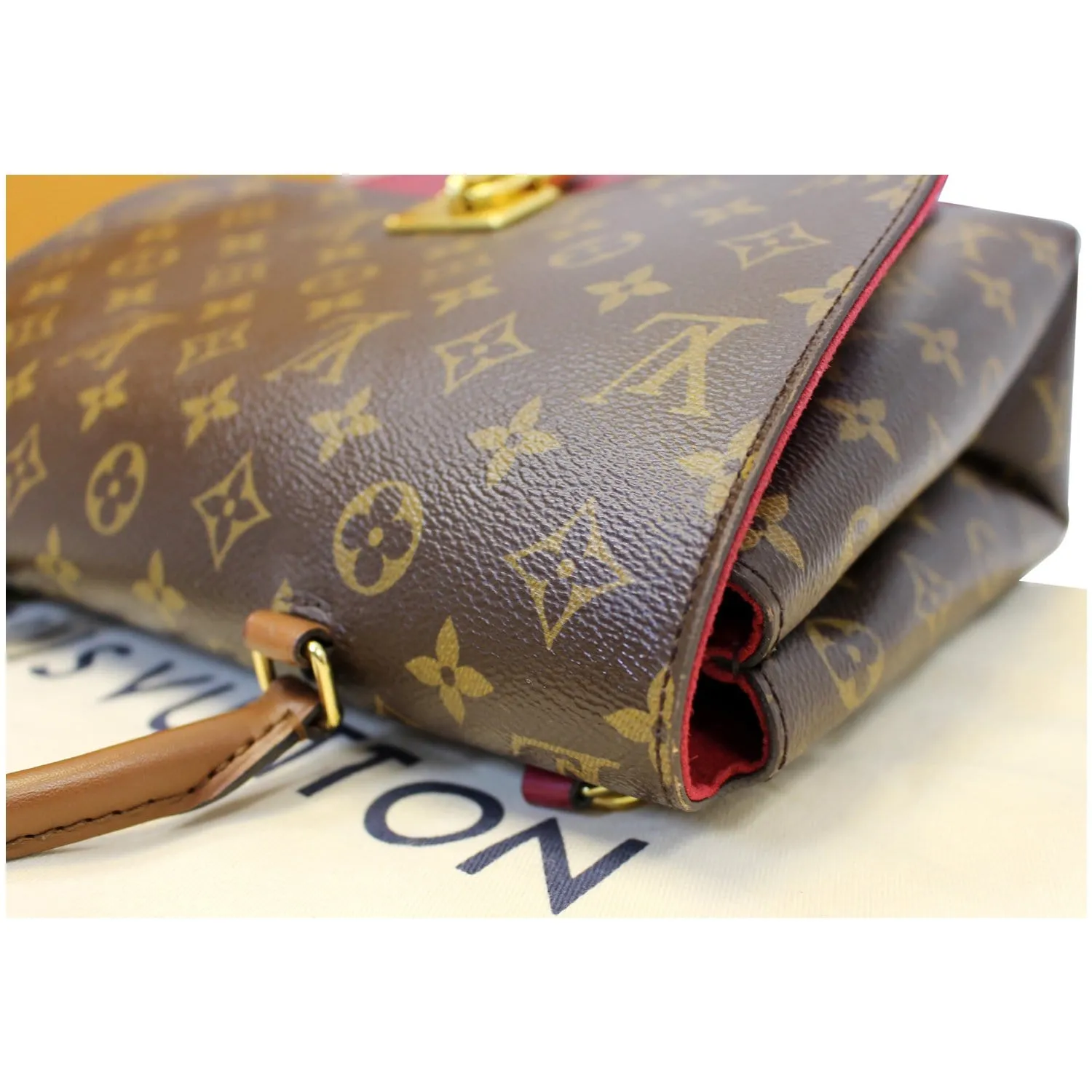 LOUIS VUITTON Marignan Monogram Canvas Messenger Shoulder Bag Lie De Vin
